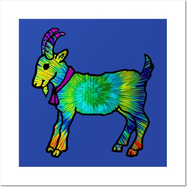 Psychedelic Goat Wall Art by ARTWORKandBEYOND